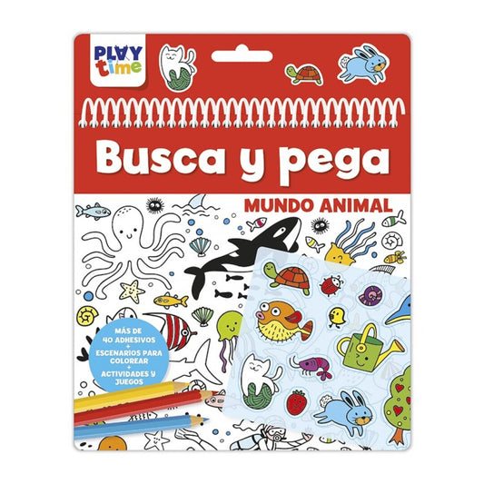 BUSCA Y PEGA MUNDO ANIMAL Educational Toys