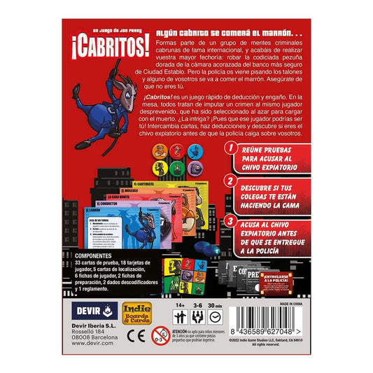 ¡ Cabritos ! - Juego de mesa - Devir - Desde 8 años Board Games