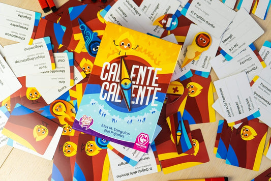 Caliente Caliente - Juego cooperativo de deducción de personajes - 2-9 jugadores - +10 años - Tranjis