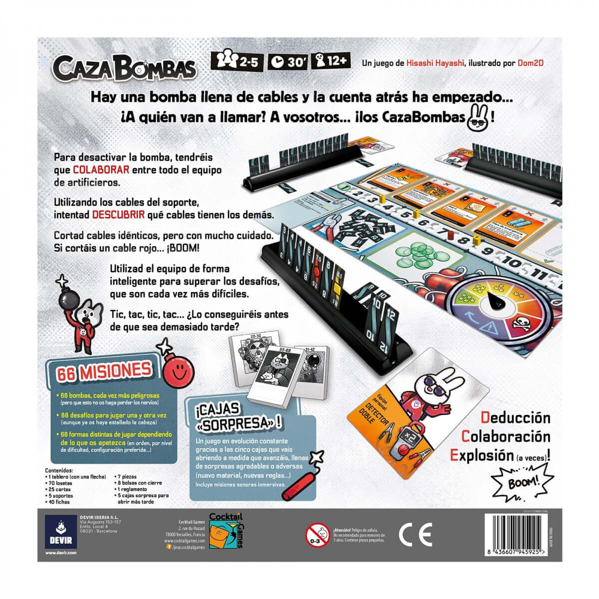 Caza Bombas - Juego de mesa - Devir - Desde 12 años - 2 a 5 jugadores