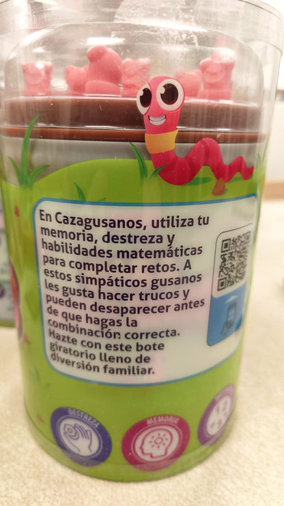 Cazagusanos – Juego de números y estimación con gusanos (4+ · 2-6 · 15 min) · Falomir