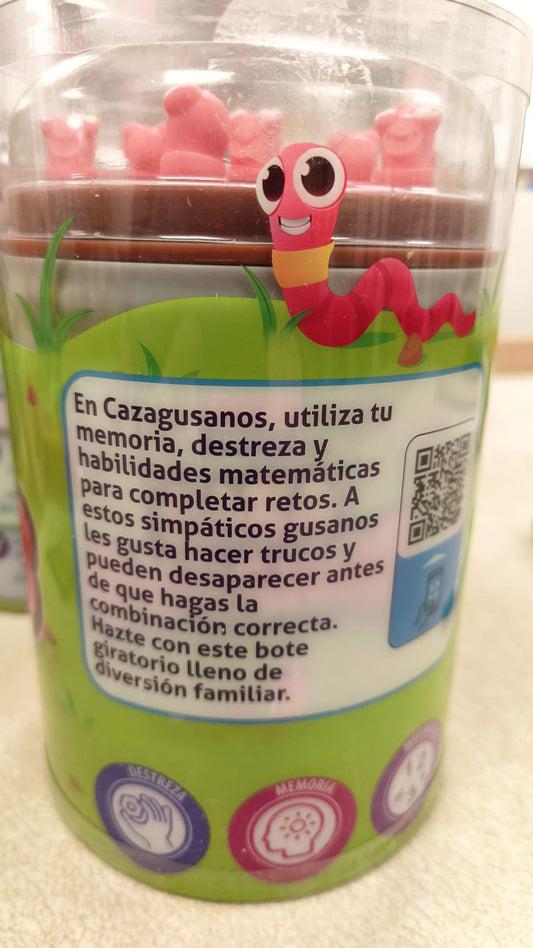 Cazagusanos – Juego de números y estimación con gusanos (4+ · 2-6 · 15 min) · Falomir