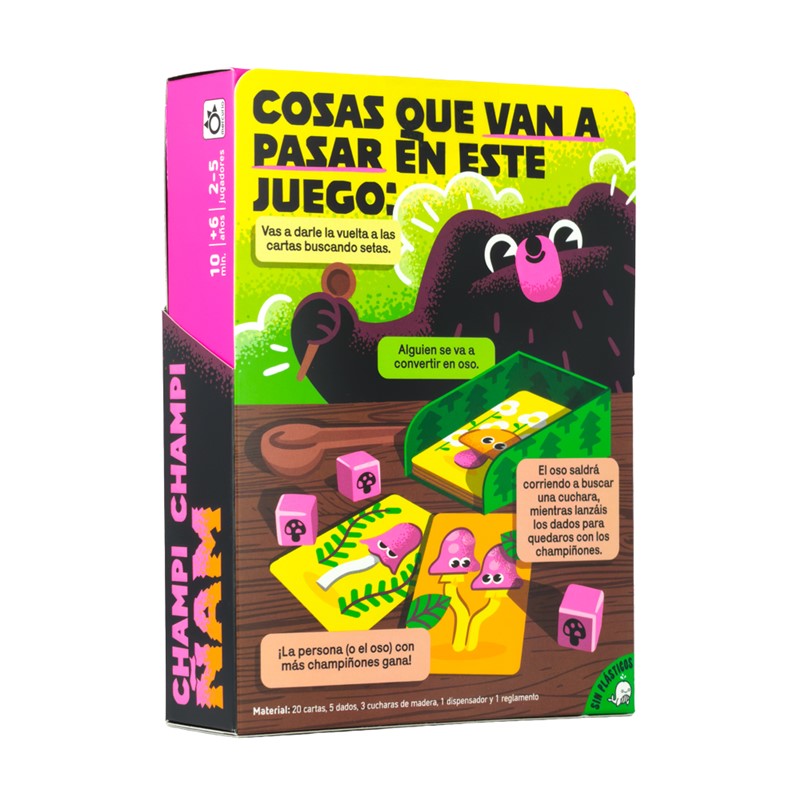 Champi Champi Ñam - Juego de mesa - Mercurio - 2-5 jugadores - 6+ años - 15 min