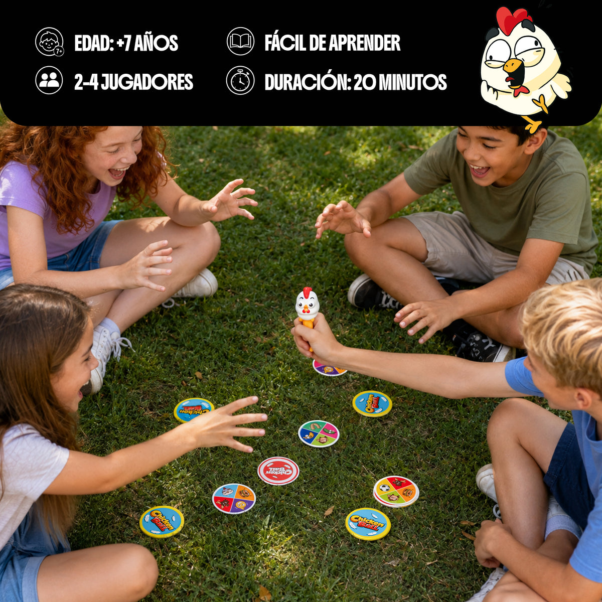 Chicken Ball - Juego de mesa - FALOMIR - 2-4 jugadores - 7+ años - 20 min