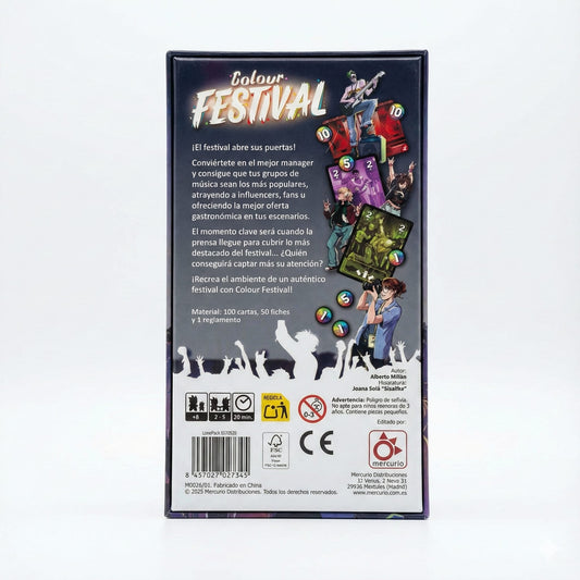 Color Festival - Party Game - Mercurio - +8 años - 2 a 5 jugadores