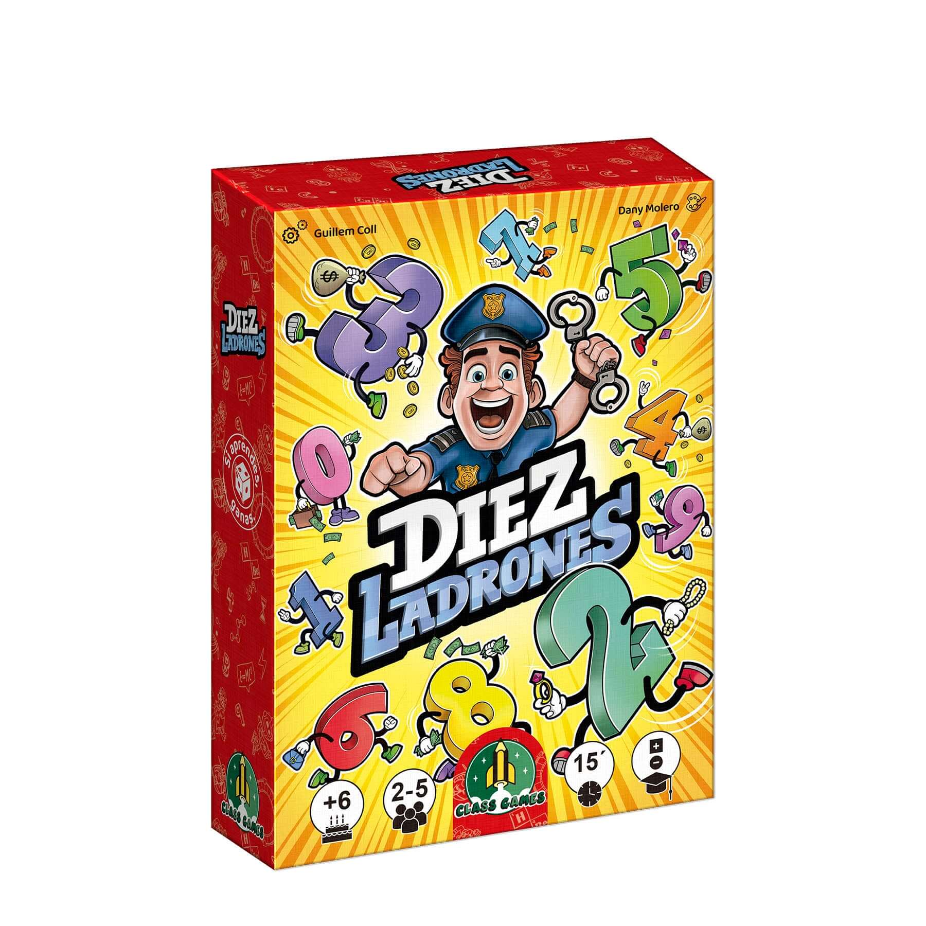 Diez ladrones, juego de cálculo mental y rapidez, 15 minutos, desde 6 años