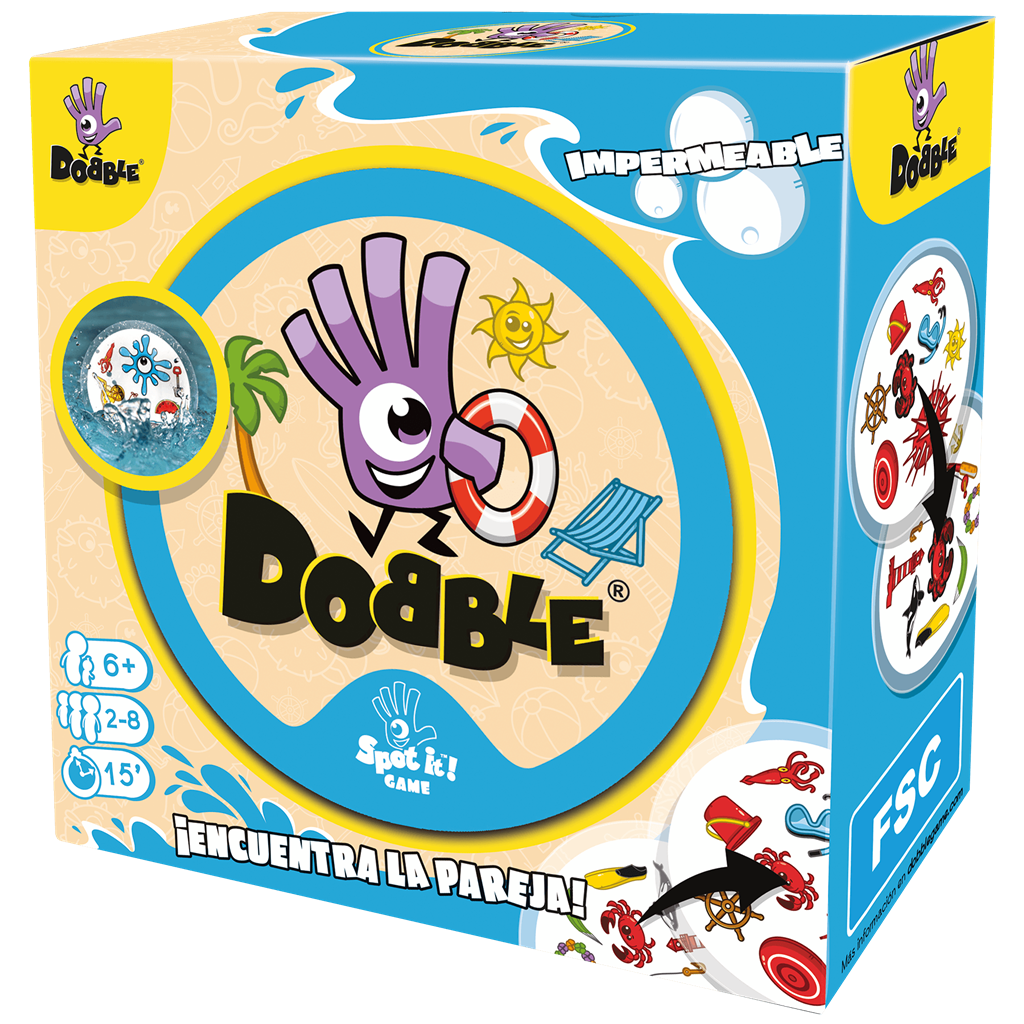 Dobble Impermeable - Juego de mesa - Asmodee - Desde 7 años Board Games
