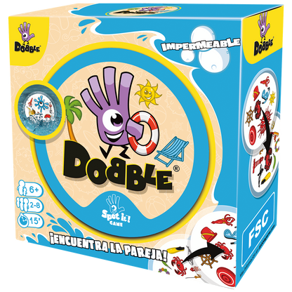 Dobble Impermeable - Juego de mesa - Asmodee - Desde 7 años Board Games