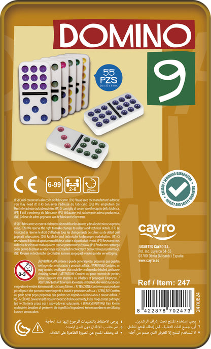 DOMINÓ COLORES DOBLE 9 - Juego de mesa - Cayro - Desde 5 años