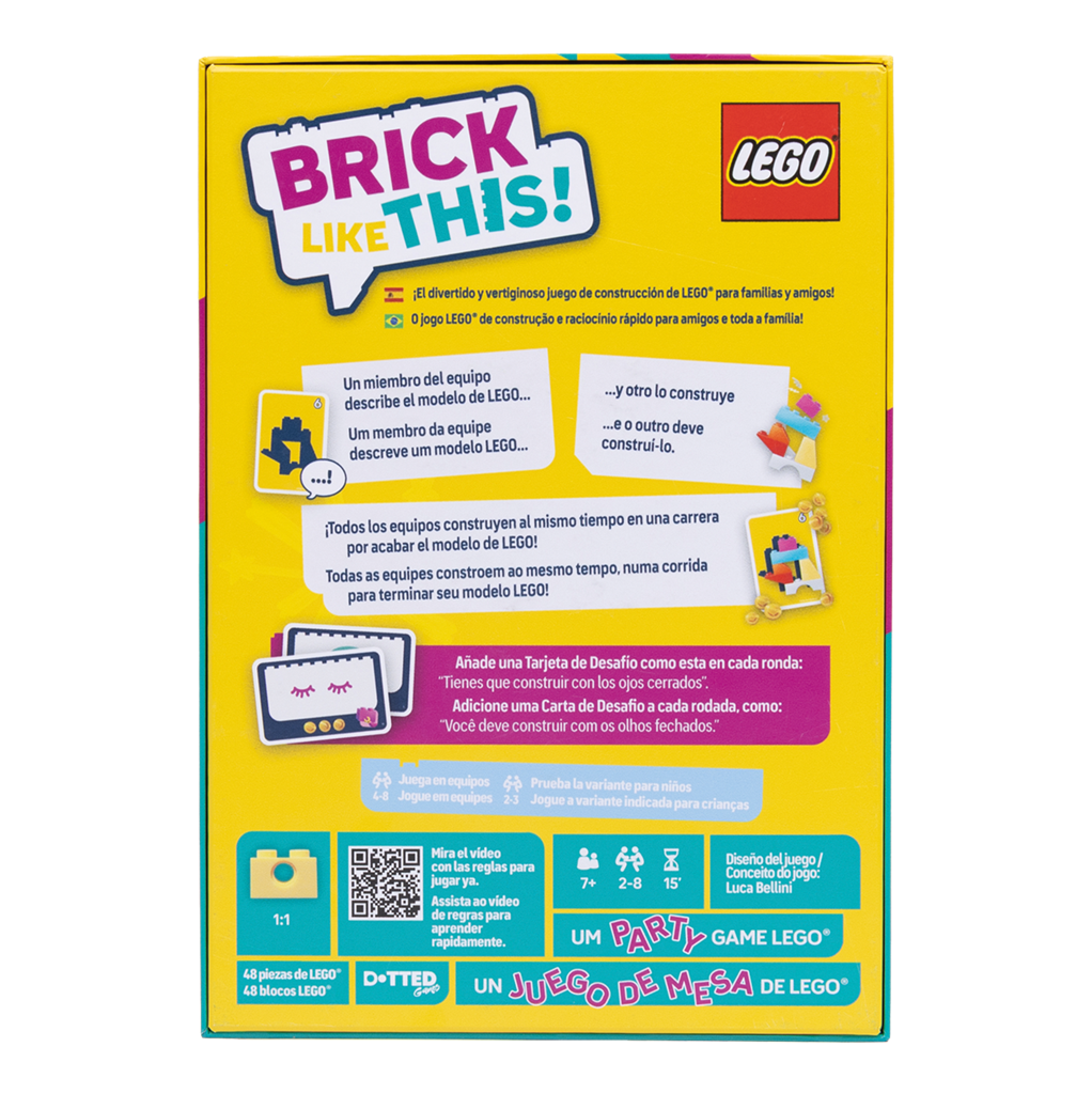 Brick Like This!  - Juego de mesa con Lego - Asmodee - Desde 7 años - 2 a 8 jugadores