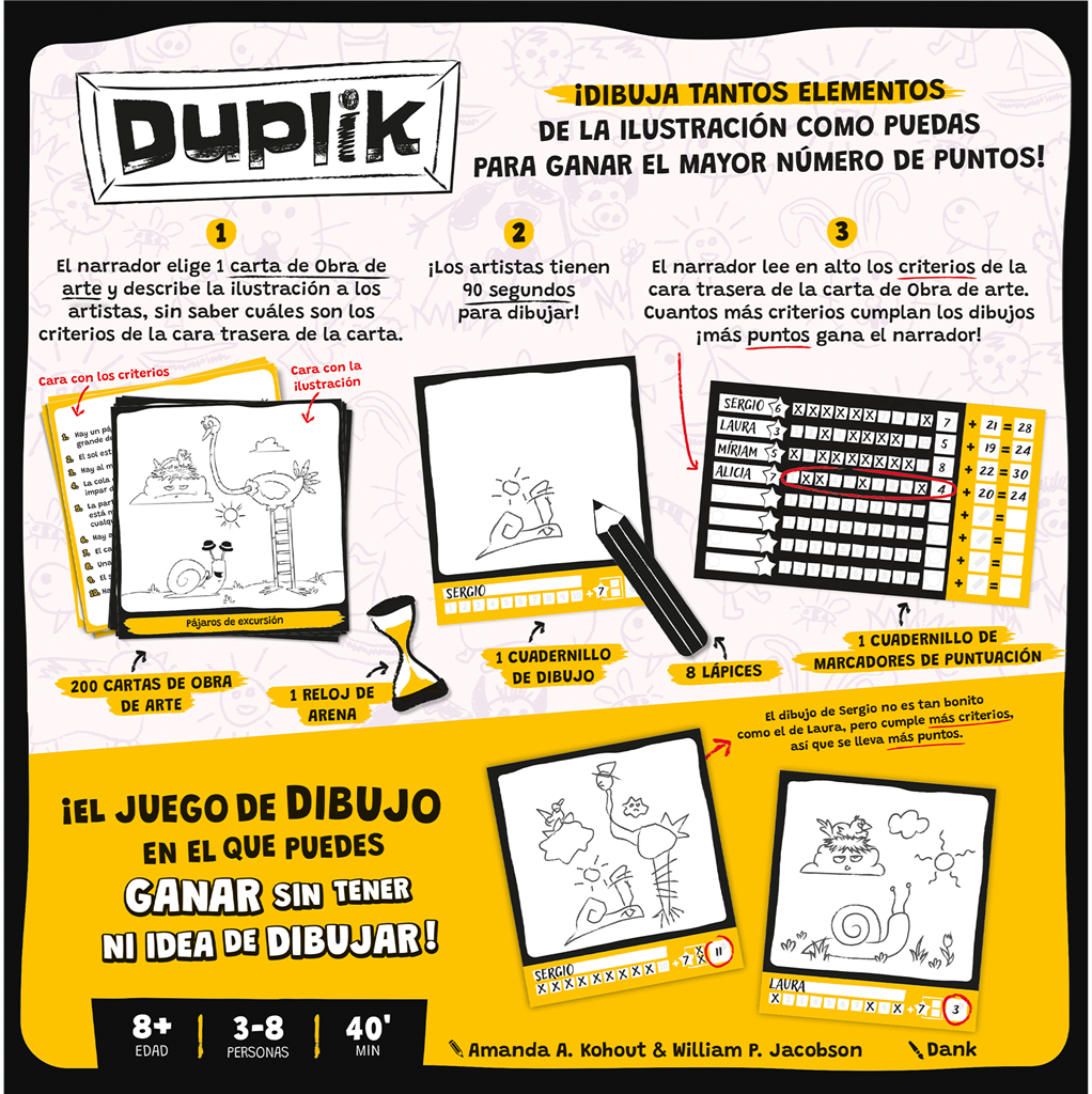 Duplik  - Juego de mesa  - Asmodee - Desde 8 años - 3 a 8 jugadores