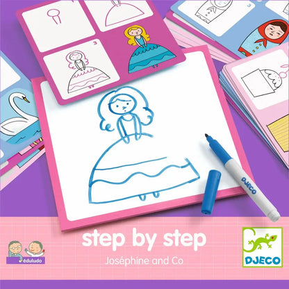 Eduludo Step by step Joséphine and Co - Juego de mesa - Djeco - Desde 4 años