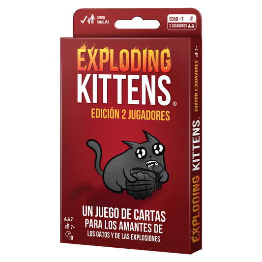 Exploding Kittens Edición 2 jugadores - Juego de mesa - Asmodee - Desde 7 años