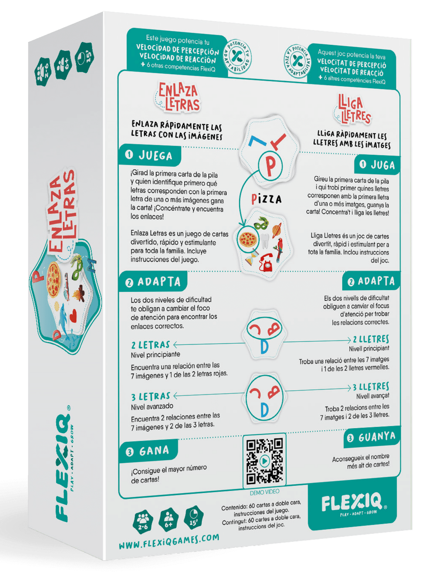 Enlaza Letras - Juego de mesa - Flexiq - Desde 6 años