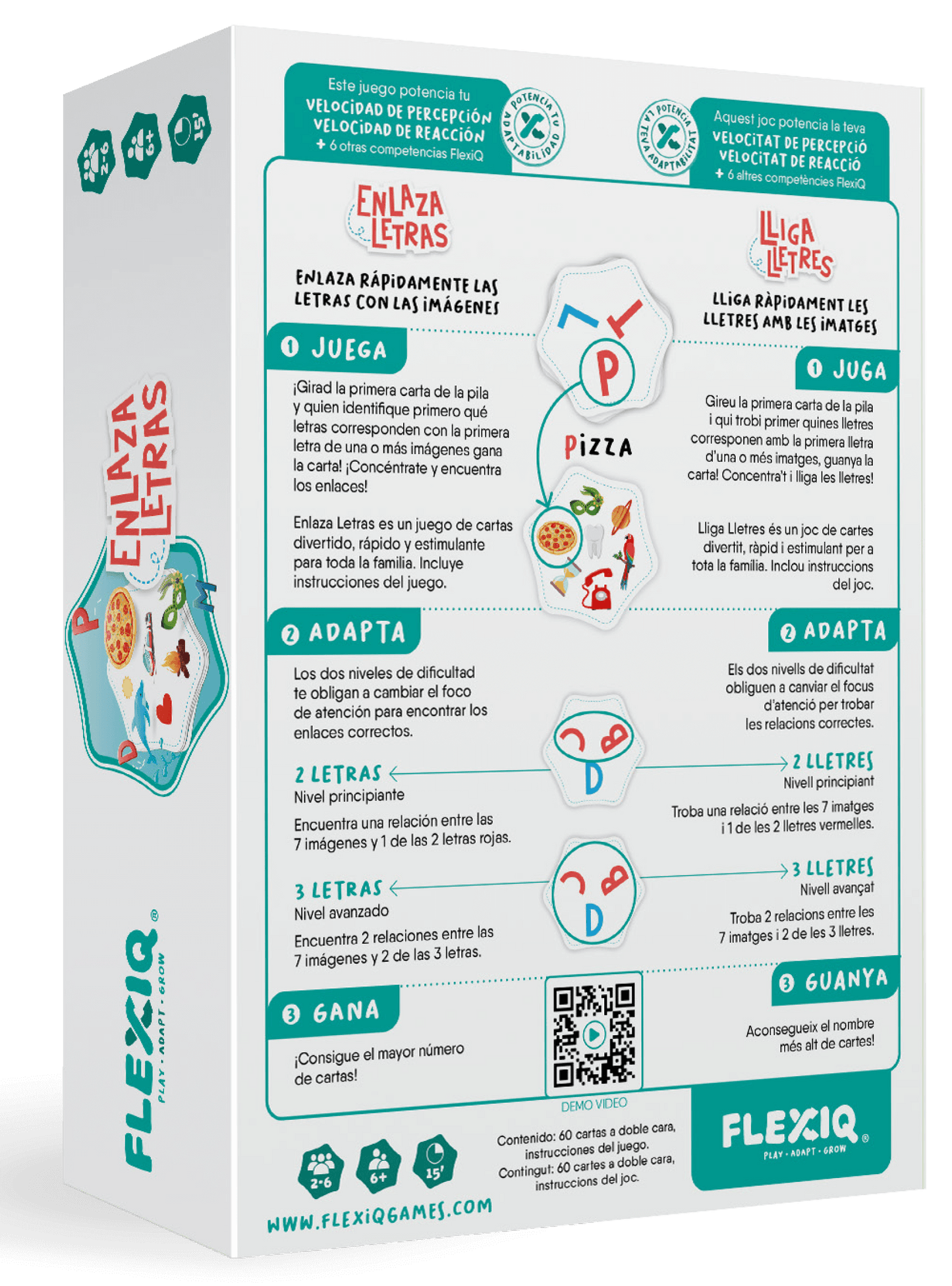 Enlaza Letras - Juego de mesa - Flexiq - Desde 6 años Board Games