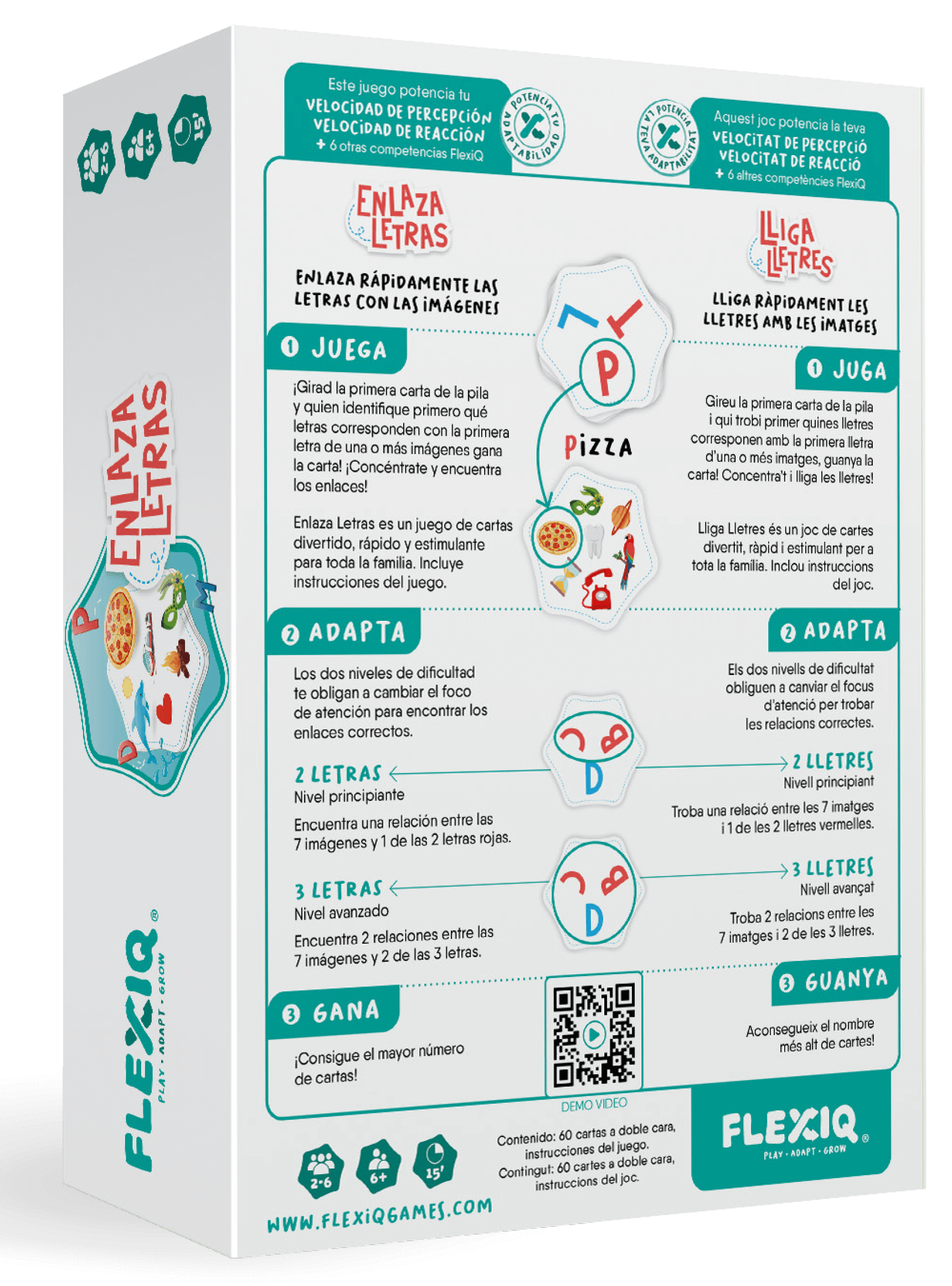 Enlaza Letras - Juego de mesa - Flexiq - Desde 6 años Board Games