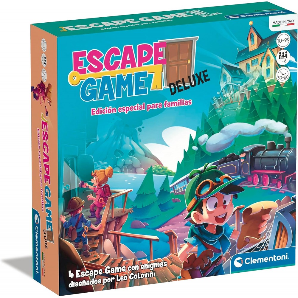 ESCAPE GAME DELUXE - Juego de mesa - Clementoni - 1-6 jugadores - 10+ años - 30-60 min