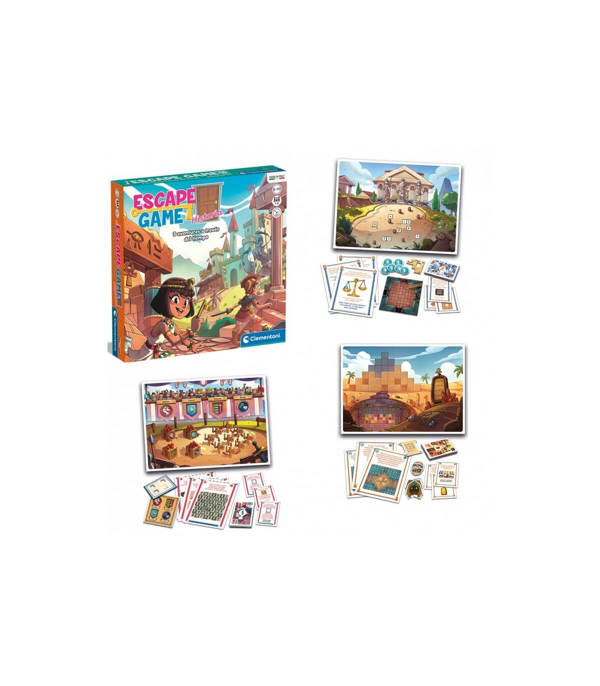 ESCAPE GAME HISTORIA - Juego de mesa -Clementoni - Desde 8 años Board Games