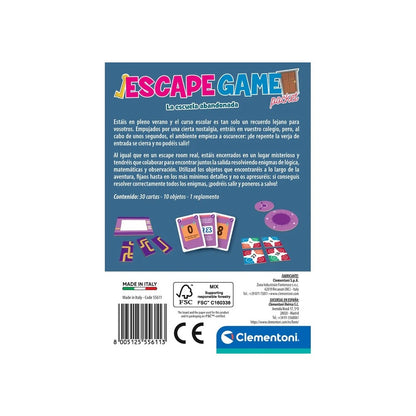 ESCAPE GAME - LA ESCUELA ABANDONADA (CASTELLANO) - Juego de mesa -Clementoni - Desde 8 años