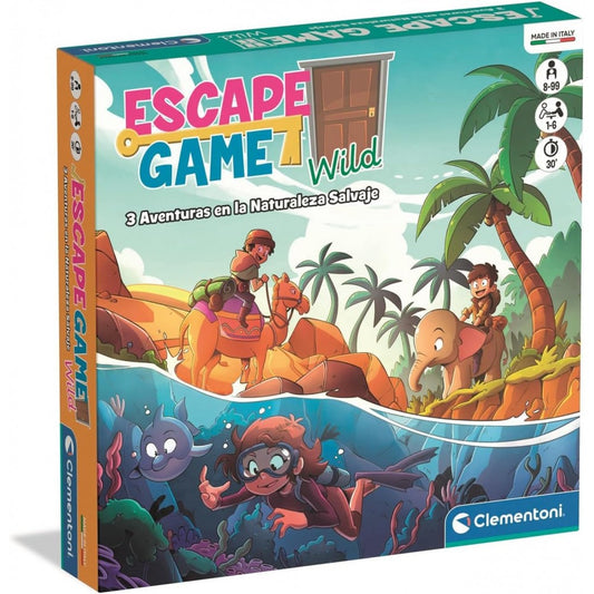 ESCAPE GAME WILD - Juego de mesa - Clementoni - 1-6 jugadores - 8+ años - 60 min