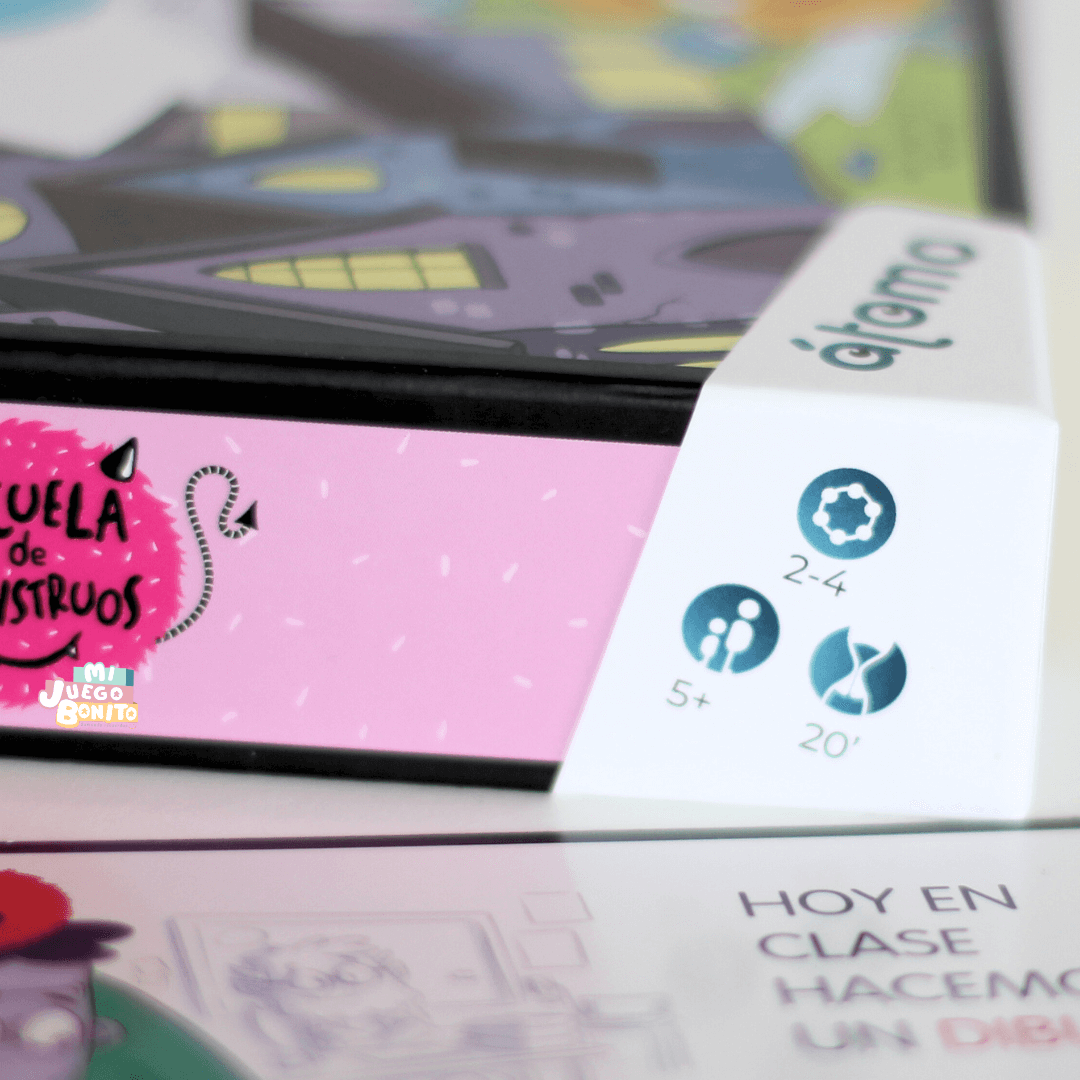 Escuela de Monstruos – Dados, rimas y monstruos para primeros lectores
5+ años · 2-4 jugadores · Átomo Game