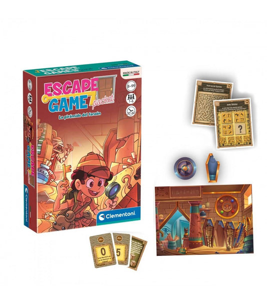 ESCAPE GAME - LA PIRAMIDE DEL FARAON (CASTELLANO) - Juego de mesa -Clementoni - Desde 8 años Board Games