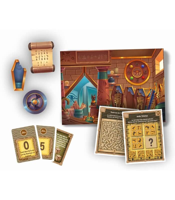 ESCAPE GAME - LA PIRAMIDE DEL FARAON (CASTELLANO) - Juego de mesa -Clementoni - Desde 8 años Board Games