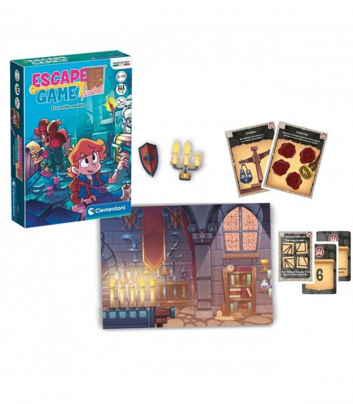 ESCAPE GAME - EL CASTILLO MALDITO (CASTELLANO) - Juego de mesa -Clementoni - Desde 8 años Board Games