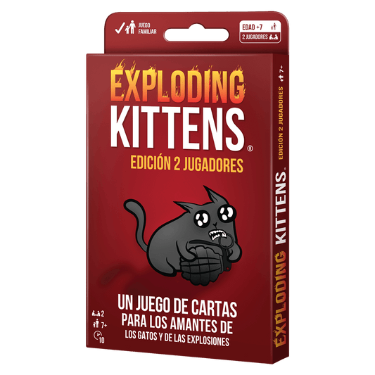 Exploding Kittens Edición 2 jugadores - Juego de mesa - Asmodee - Desde 7 años