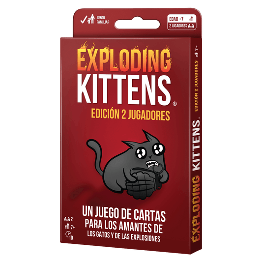 Exploding Kittens Edición 2 jugadores - Juego de mesa - Asmodee - Desde 7 años