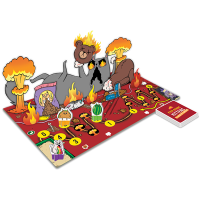 Exploding Kittens: The Board Game Super Fan Ed. - Juego de mesa familiar de estrategia caótica - Asmodee - Desde 7 años - De 2 a 6 jugadores