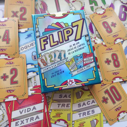 Flip 7, juego de cartas de gestión del riesgo, 20 minutos, desde 8 años