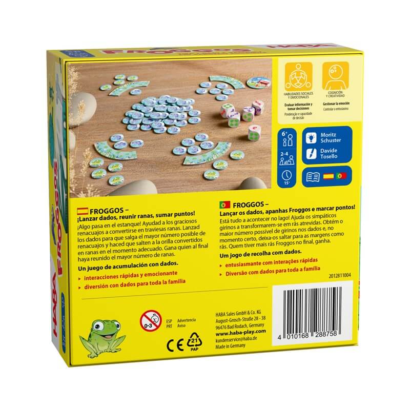 Froggos - Juego de mesa - Haba - Desde 6 años - 2 a 4 jugadores