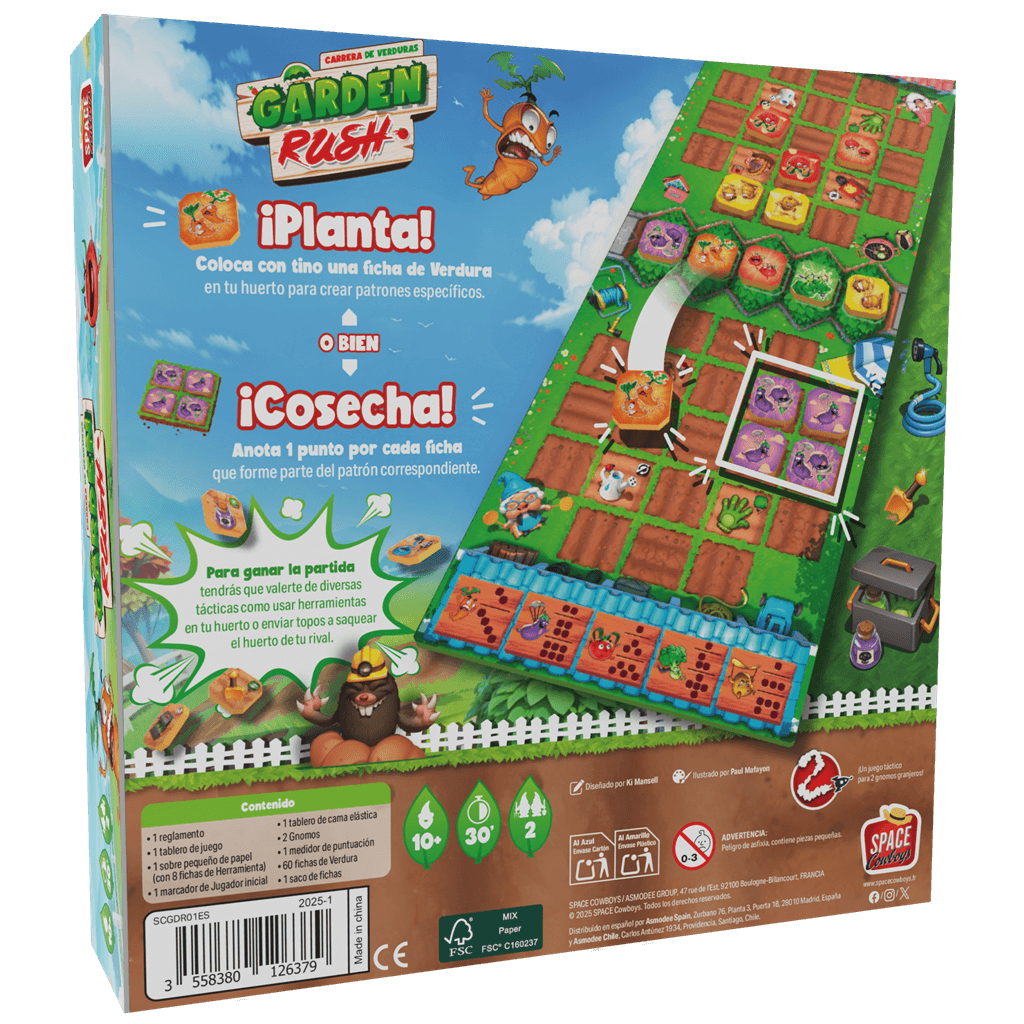 Garden Rush - Juego de mesa - Asmodee - Desde 10 años - 2 jugadores