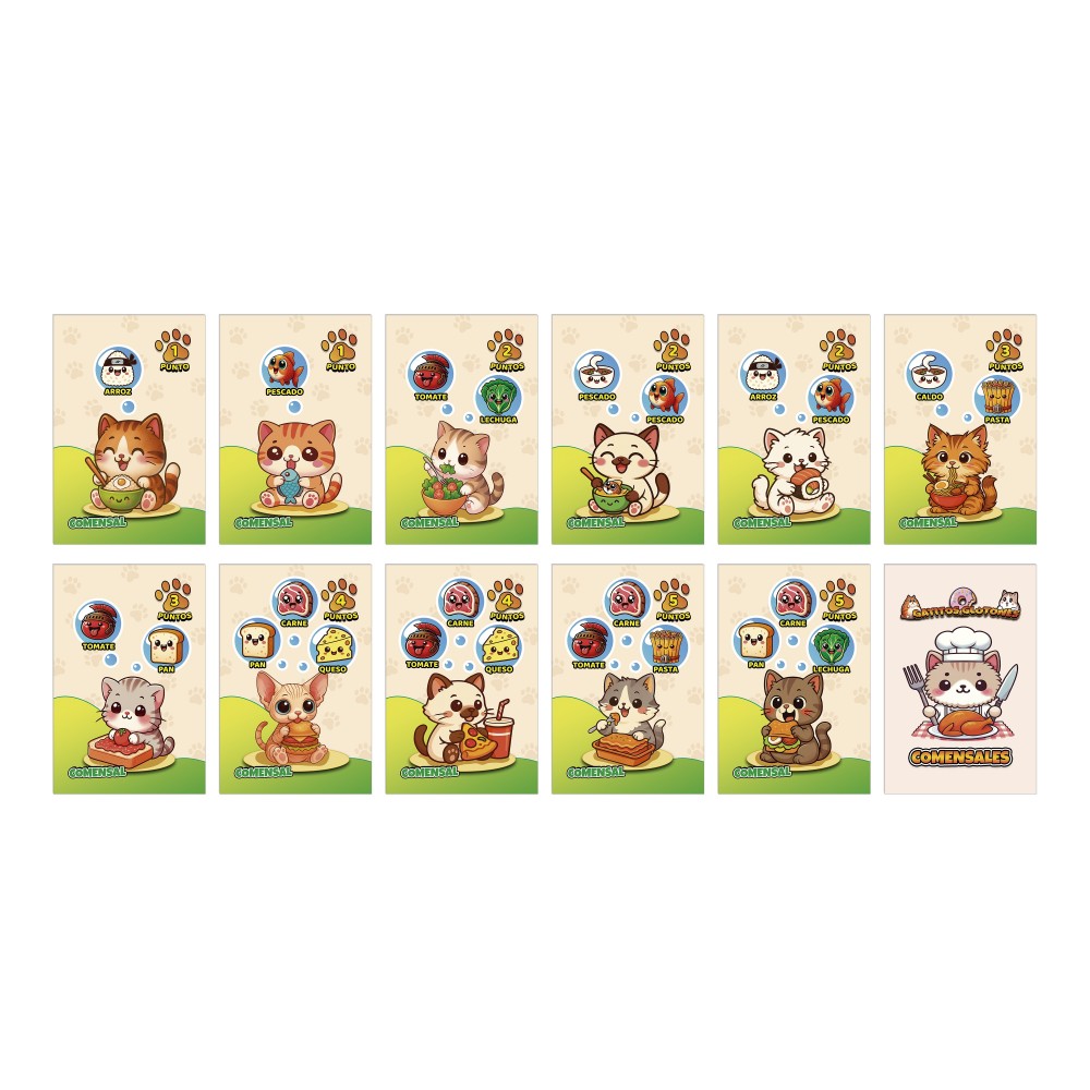 Gatitos Glotones, juego de cartas familiar y caótico, 20 minutos, desde 8 años