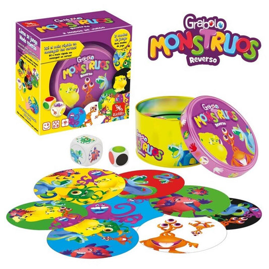 Grabolo Monstruos Reverso - Juego de mesa de atención y rapidez - Ludilo - Desde 3 años