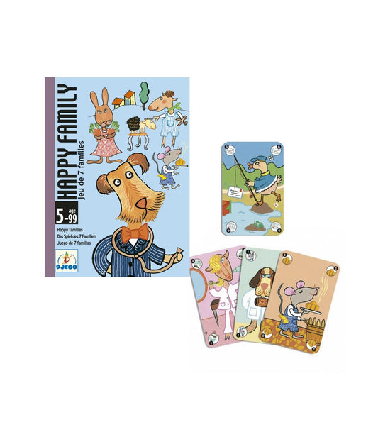 Happy Family – Pregunta, reúne y completa familias · 5+ · 2-5 jugadores · Djeco