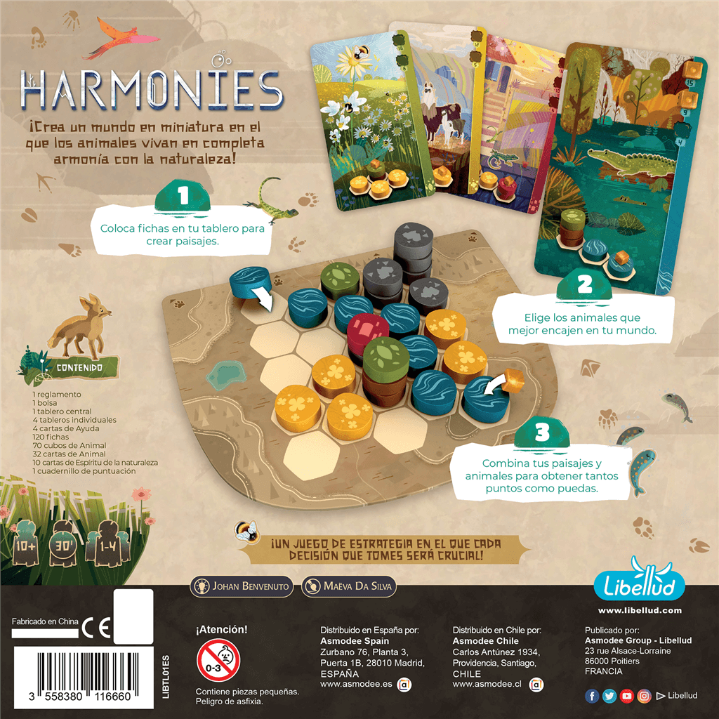 Harmonies - Juego de mesa - Asmodee - Desde 10 años - 1 a 4 jugadores