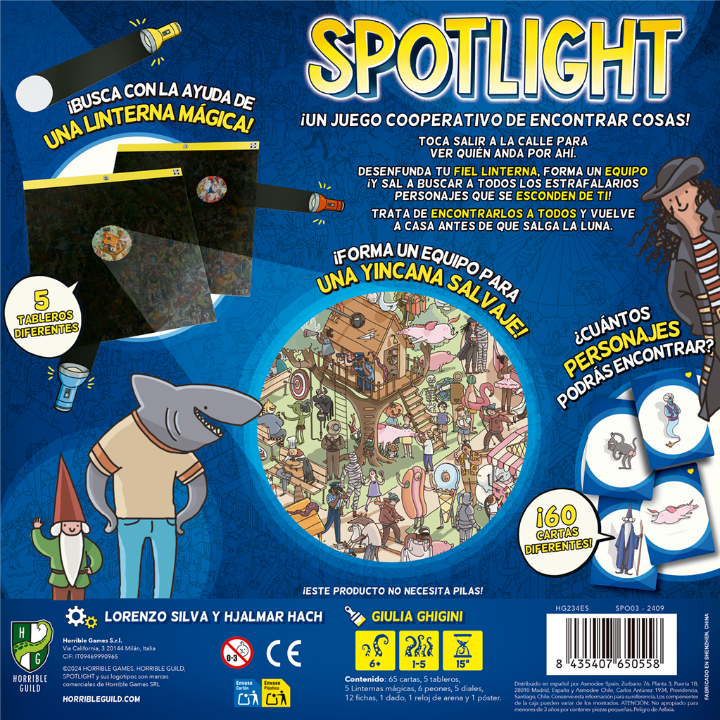 Spotlight  - Juego de observación  - Asmodee - Desde 6 años - 1 a 5  jugadores