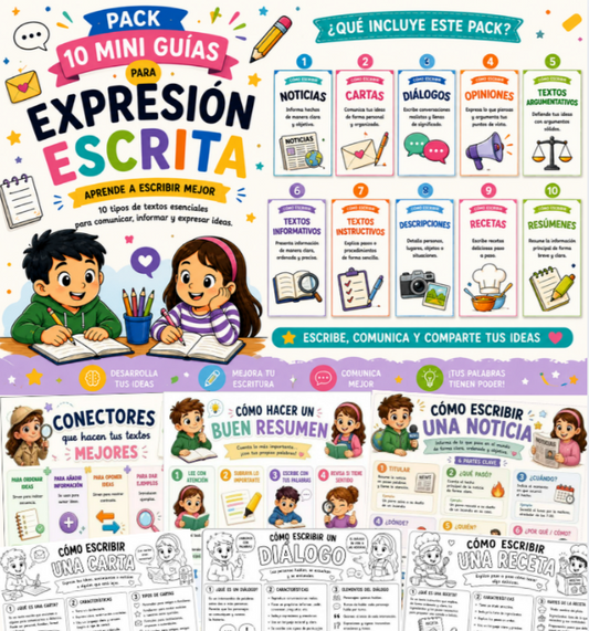 MINI GUÍAS PARA EXPRESIÓN ESCRITA  | Ladycraft