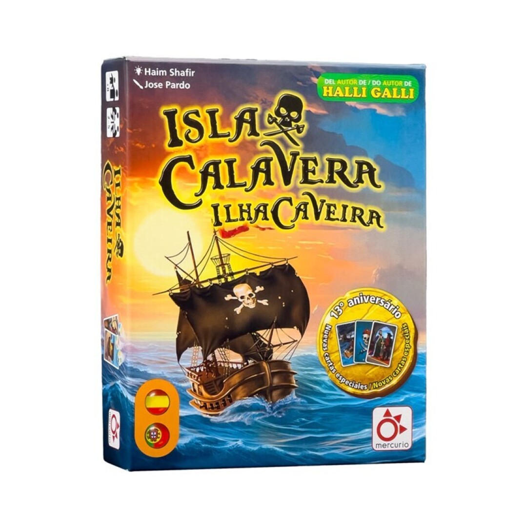 Isla Calavera – Tesoros, calaveras y cálculos con mucha suerte · 8+ · 2-5 jugadores · 30 min · Mercurio