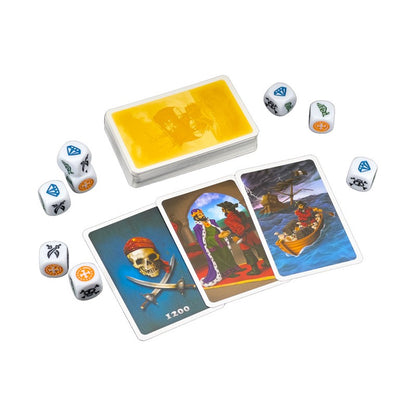 Isla Calavera – Tesoros, calaveras y cálculos con mucha suerte · 8+ · 2-5 jugadores · 30 min · Mercurio