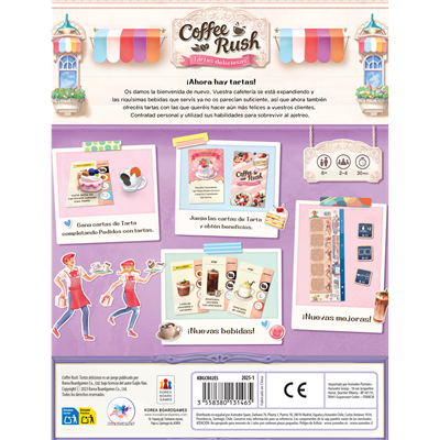 COFFEE RUSH Tartas Deliciosas  - Juego de mesa - Asmodee - Desde 8 años - 2 a 4 jugadores