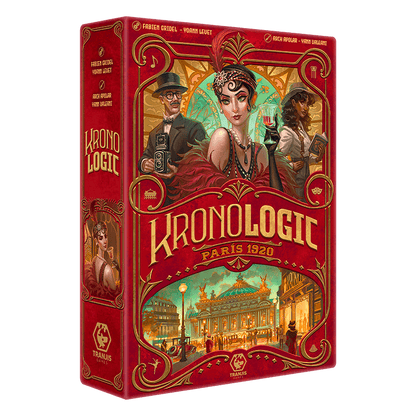 Kronologic: París 1920 - Juego de mesa lógica y deducción - Tranjis - Desde 10 años - De 1 a 4 jugadores