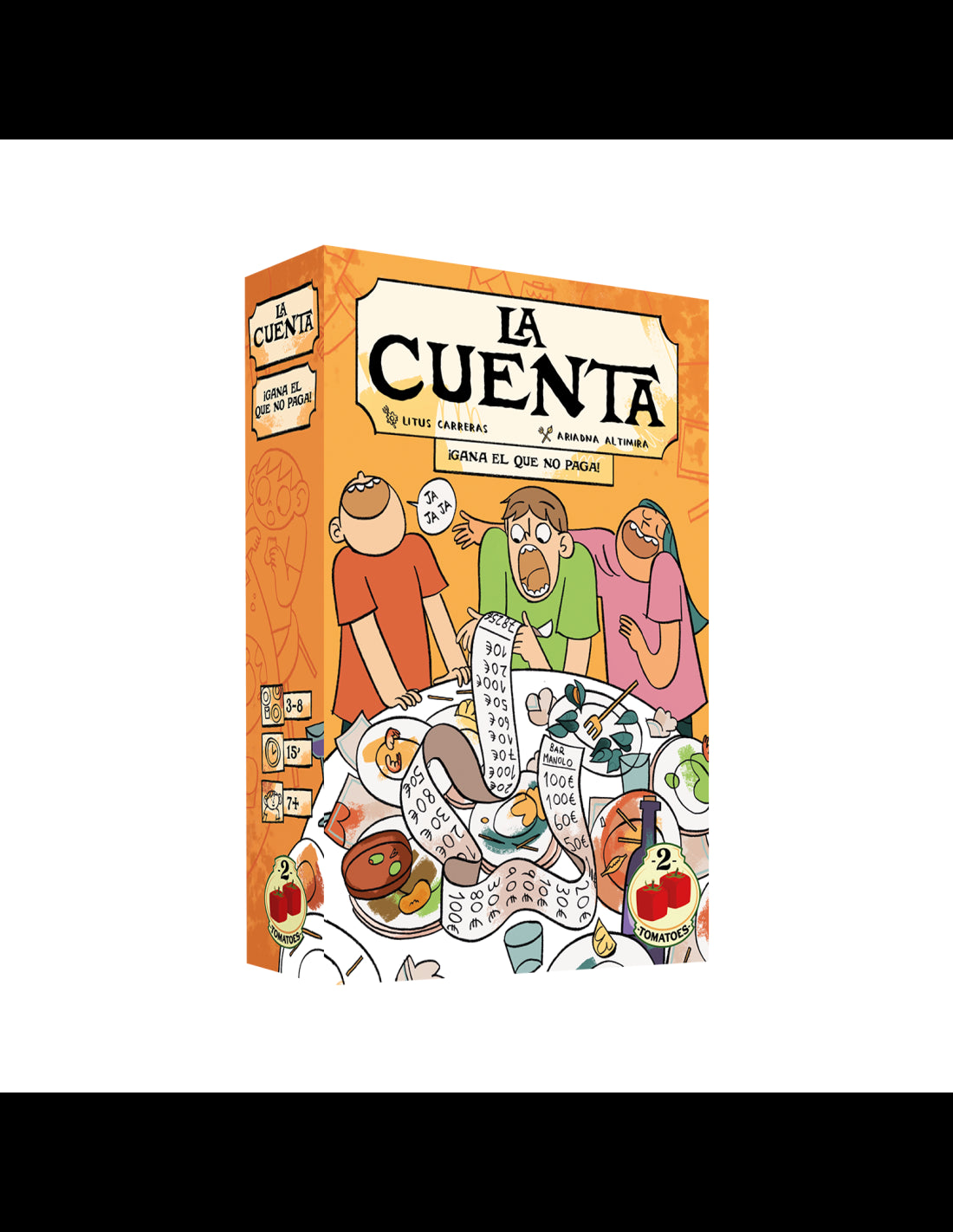 La Cuenta – 2 Tomatoes - Juego de cartas y Faroleo - 7+ años · 3-8 jug. · 15 min