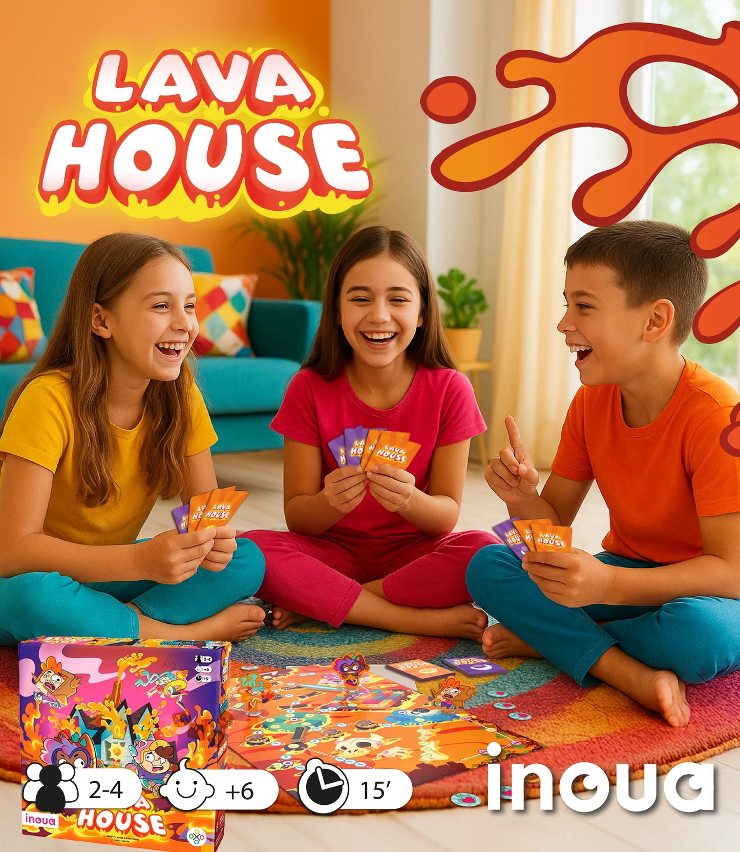 Lava House  - Juego de mesa de batalla - Inoua - Desde 6 años - 2 a 4 jugadores