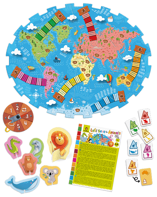 Let’s Save the Animals - Juego de mesa - Ludattica - Desde 3 años Board Games