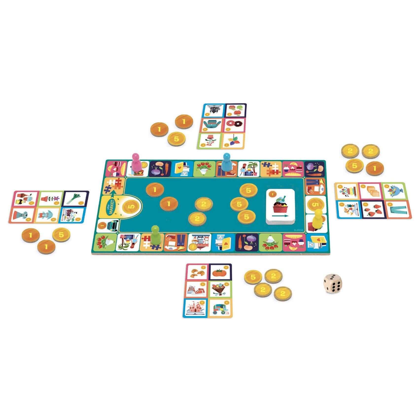 Little Market, juego de compras y manejo del dinero, 10-15 minutos, desde 5 años