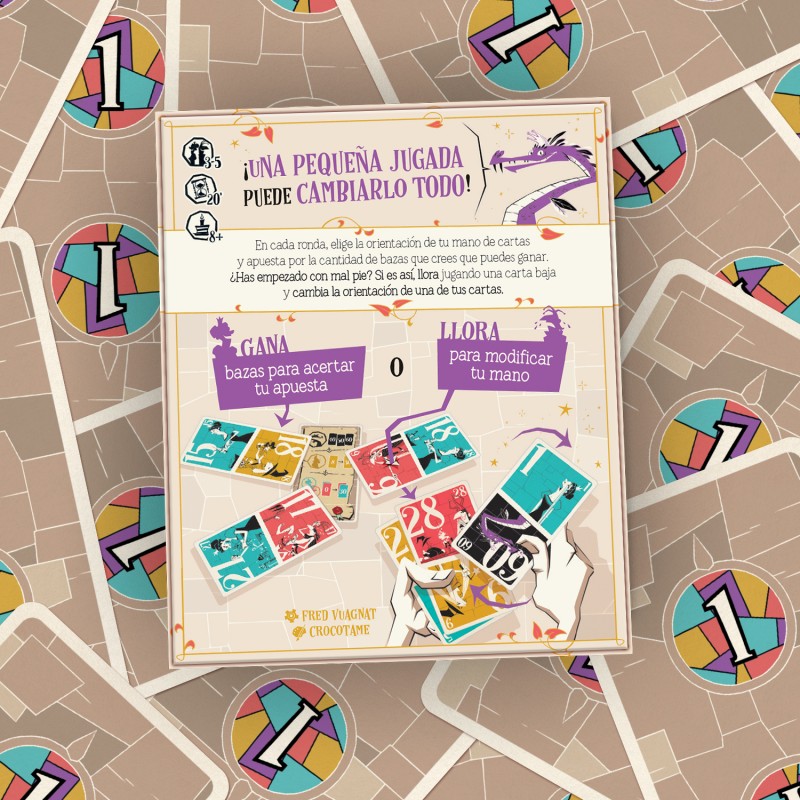 Lloricas - Juego de cartas bazas, lloros y puñaladas  - 3-5 jugadores - +8 años - Rocket Lemon
