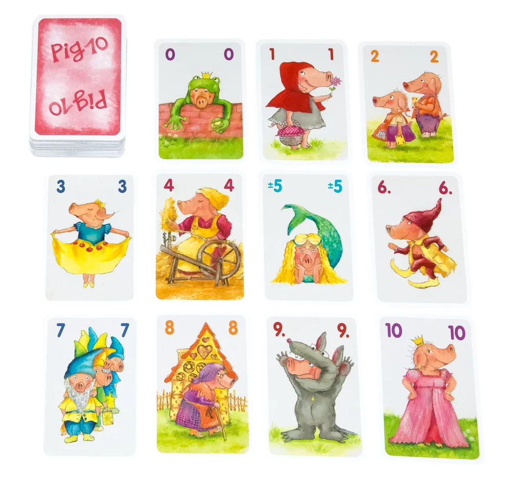 Los 10 Cerditos – Sumas hasta 10, decisiones rápidas y un montón que nadie quiere regalar  6+ años · 2-8 jugadores · 15-20 minutos · Mercurio